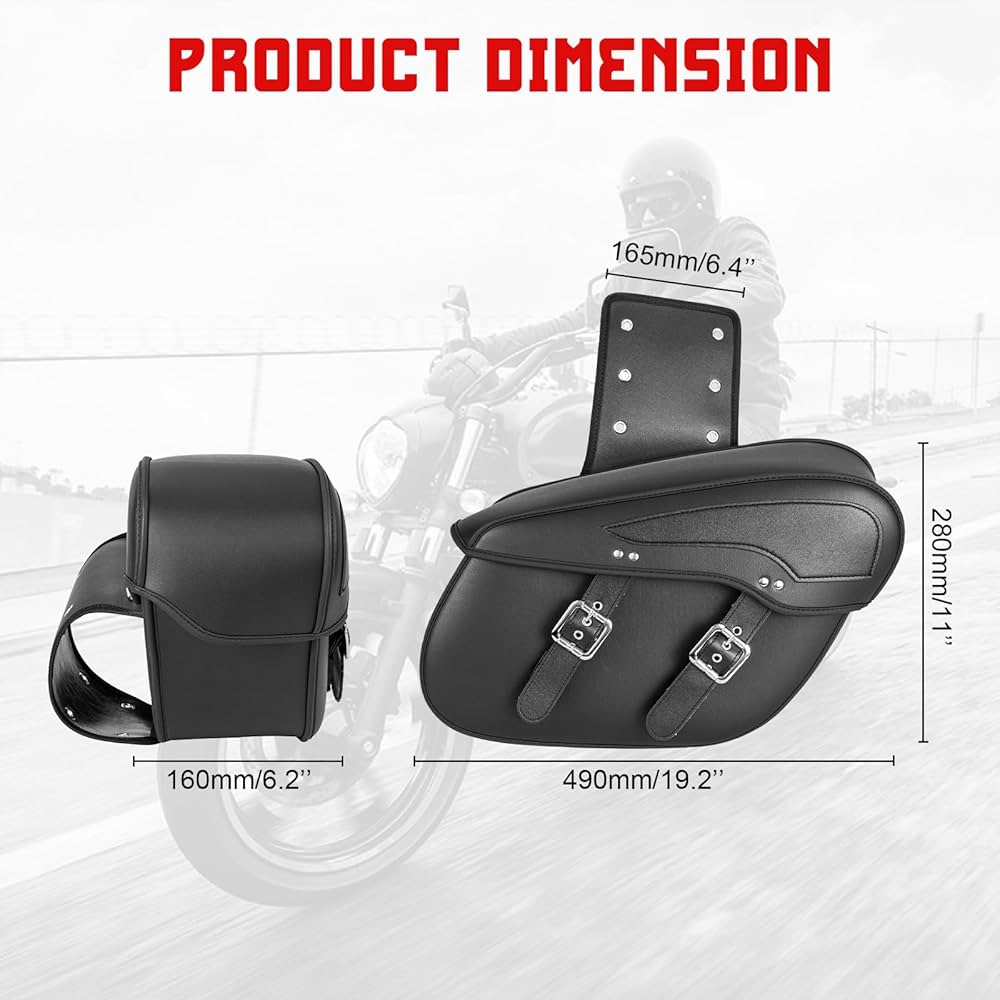 INNOGLOW Motorcycle Saddlebags Tool Bag (Style-1), Saddle